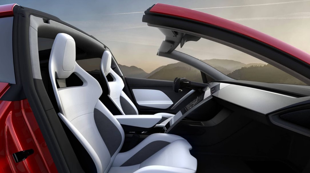Tesla Roadster, detaliu interior